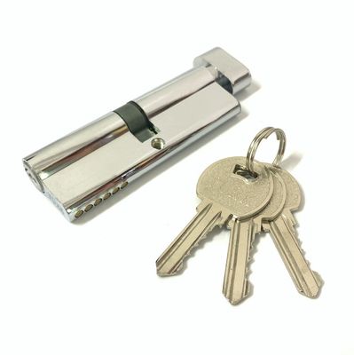 Ασημένιο μονόπλευρο κυλινδρικό κλειδί 90mm κυλινδρικό κλειδί με κλειδιά