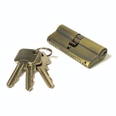 Κλειδωτήρα κυλίνδρου από χαλκό 70mm διπλής όψης Κλειδωτήρα κυλίνδρου προσαρμοσμένη