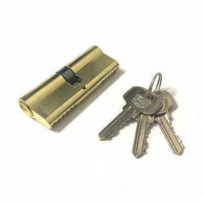Διπλός ανοιχτός κύλινδρος ψευδάργυρου ορείχαλκου Προσαρμοσμένη κλειδαριά κυλίνδρου 80 mm