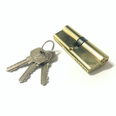Διπλός ανοιχτός κύλινδρος ψευδάργυρου ορείχαλκου Προσαρμοσμένη κλειδαριά κυλίνδρου 80 mm